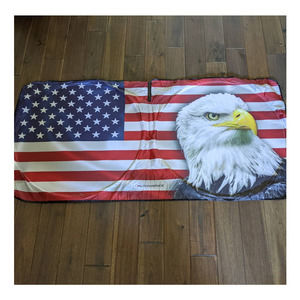 Autoamerics Car Sun Shade USA Flag Bald Eagle Patriotic Love Proud